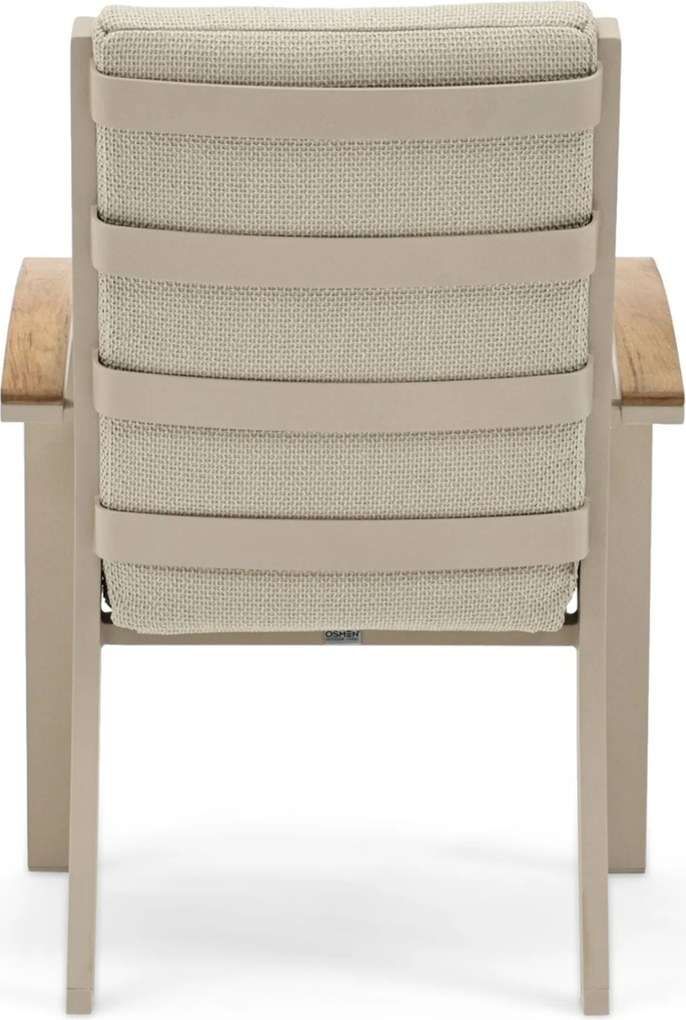 Tuinset 6 personen 240 cm Aluminium Zand/Beige Osmen Midura/Diogo