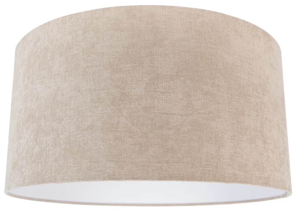 Stoffen lampenkap lichtbruin rond 50/50/25