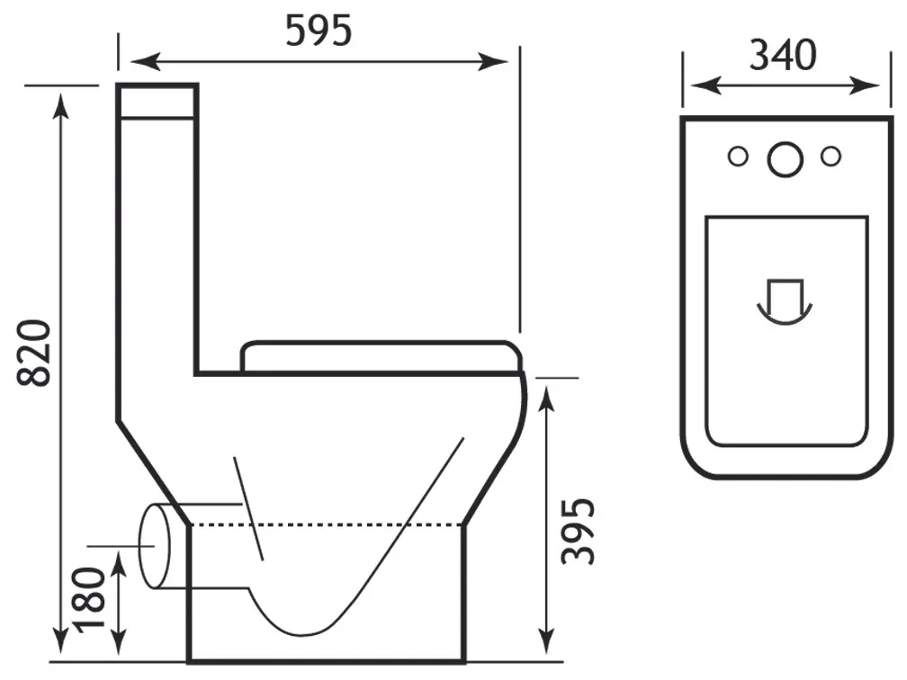 Eastbrook Bijou randloze toiletpot wit glans