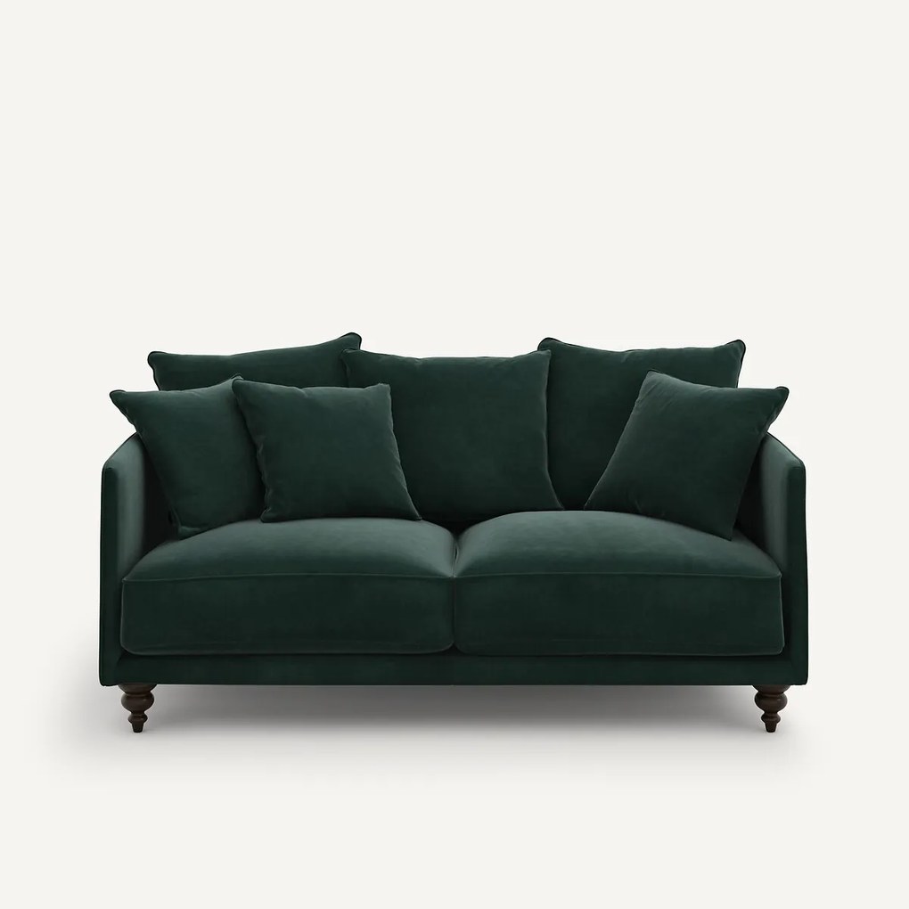 3-zits compacte fluwelen bank, Lazare
