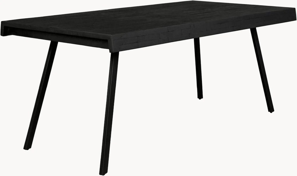 Eettafel Suri met teakhouten tafelblad, in verschillende formaten