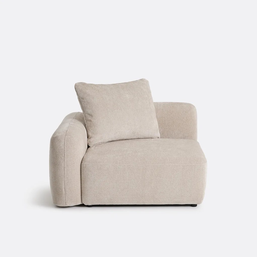 Hoekelement links voor modulaire bank, jacquard chenille, AMAD