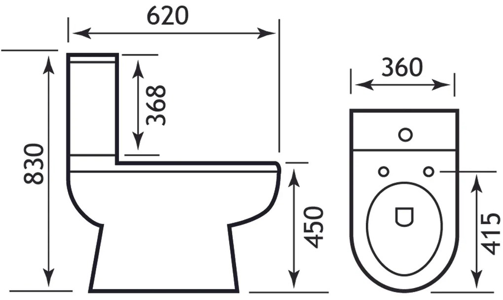 Eastbrook Dura Comfort randloze toiletpot wit glans