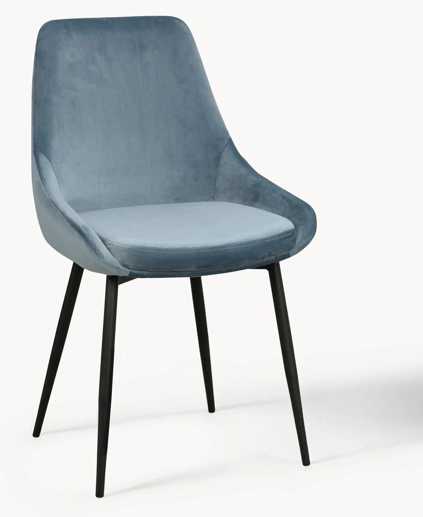 Gestoffeerde fluwelen stoelen Sierra, 2-delig