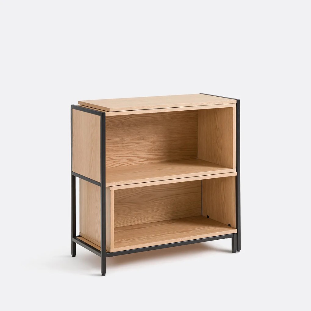 Eiken fineer modulaire en uittrekbare consoletafel Volga