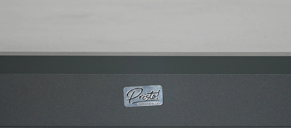 Tuinset 6 personen 140 cm Aluminium Grijs Presto Brentino/Montaro