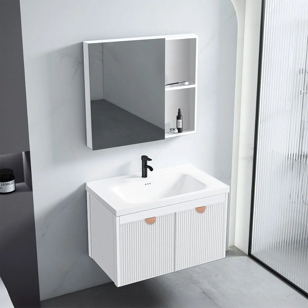 Badkamermeubelset met wastafel Mario 60cm White