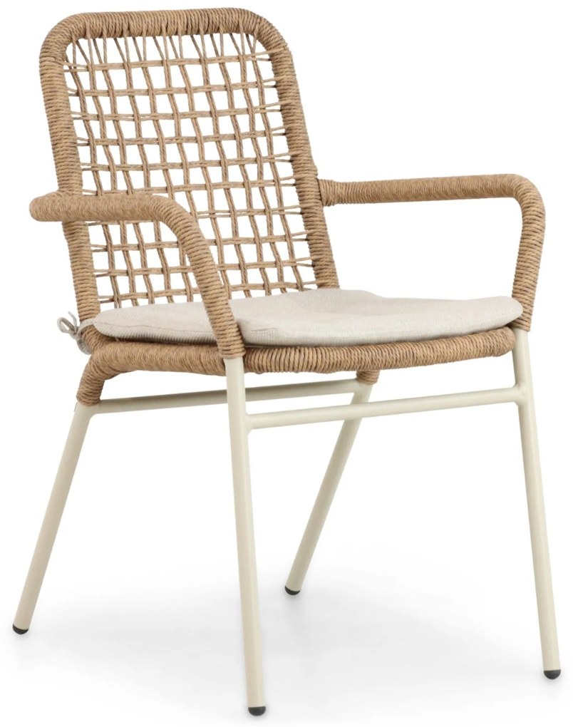 Tuinset 4 personen 120 cm Aluminium/rope Taupe Lifestyle Garden Furniture Catalone/Vienna