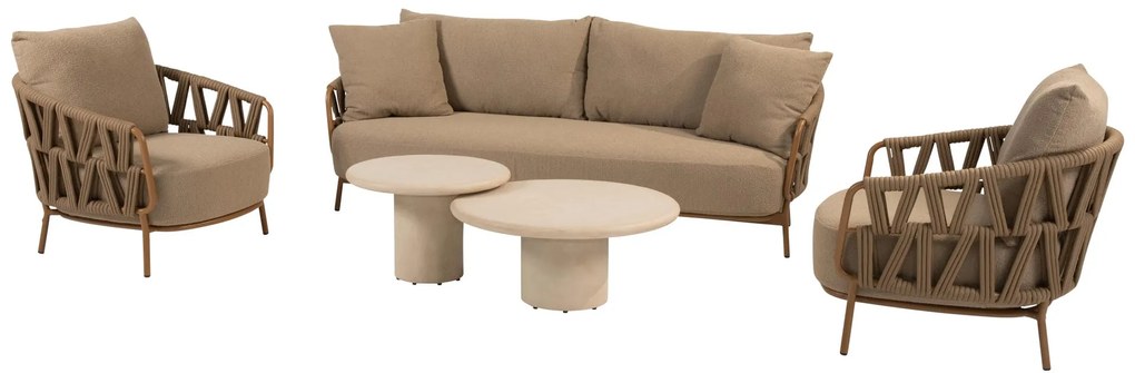 4 Seasons Outdoor Biarritz loungeset amber Loungeset beige weerbestendig