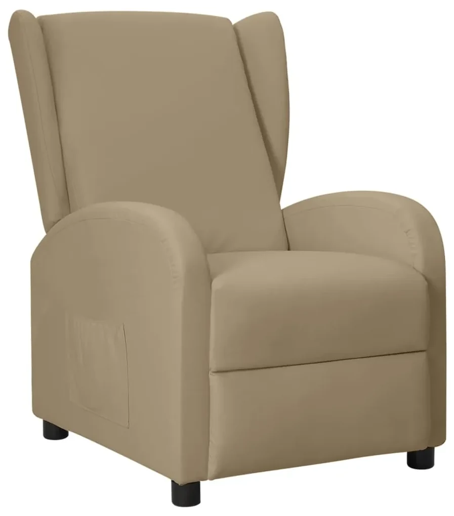 vidaXL Fauteuil verstelbaar kunstleer cappuccinokleurig