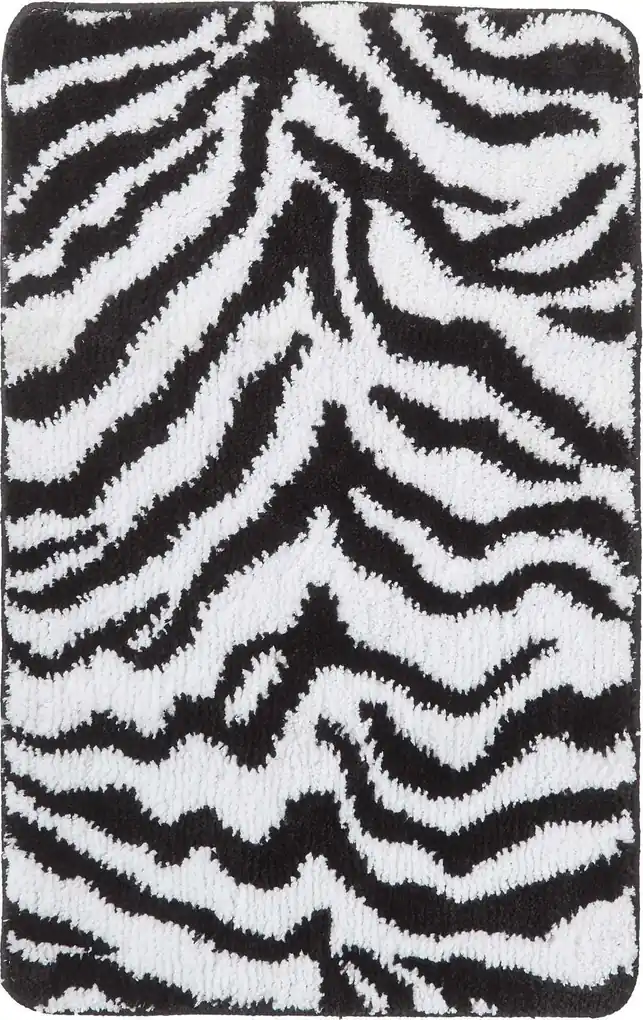 Majestueus Westers juni Badmat Zebra Print Zwart | Biano