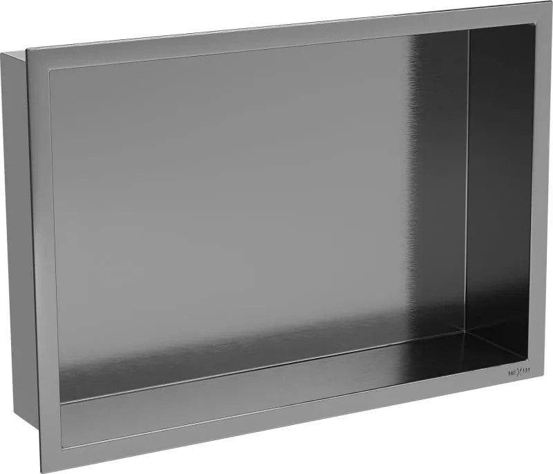 Mexen X-Wall-R nisplank met flens 45 x 30 cm, geborsteld gungrijs - 19E0453010