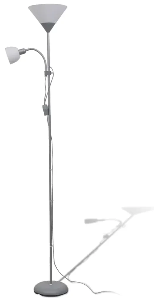 vidaXL Vloerlamp grijs