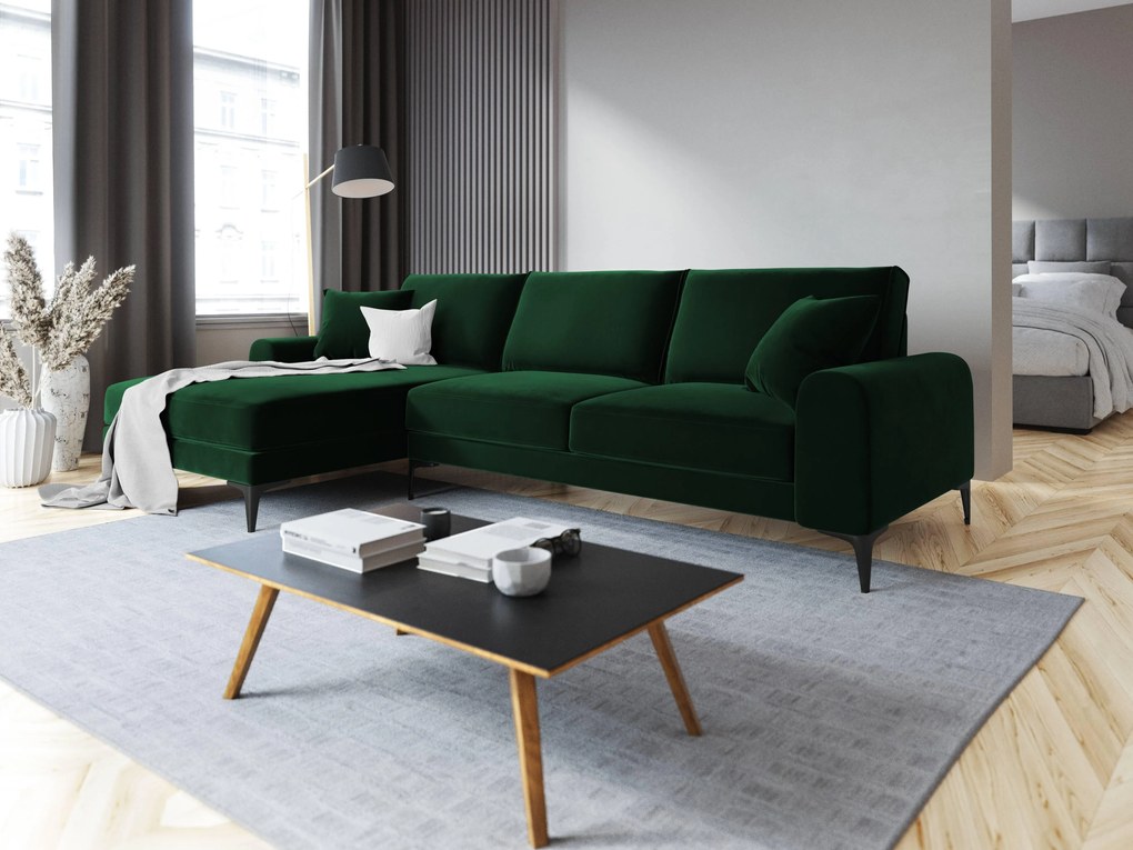4.5-zitshoekbank Madara links velvet | Mazzini Sofas
