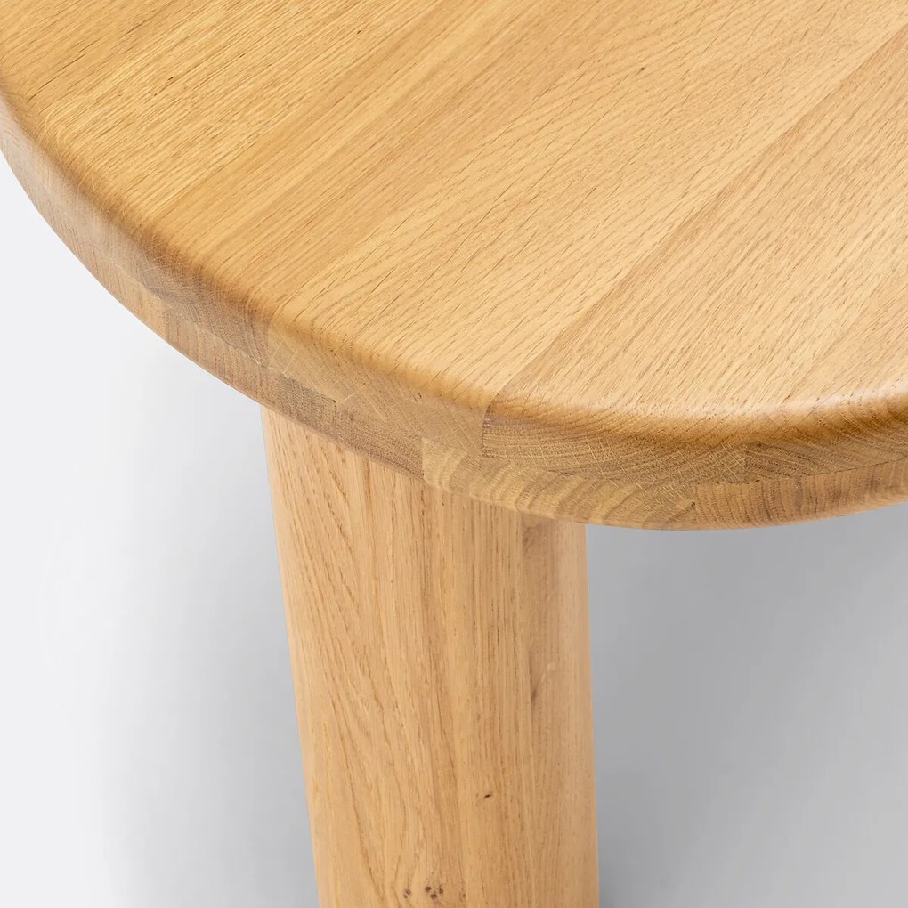 Organische salontafel, massief eiken, lengte 118 cm, RODI