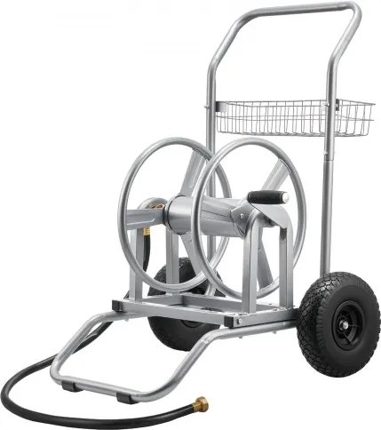 VEVOR Slangwagen, 6096/9144cm Tuinslangwagen, Slanghaspel met Twee Wielen, Handvat &amp; Opbergmand, Multifunctionele Slanghaspel voor Tuin, Auto 675x610x900mm