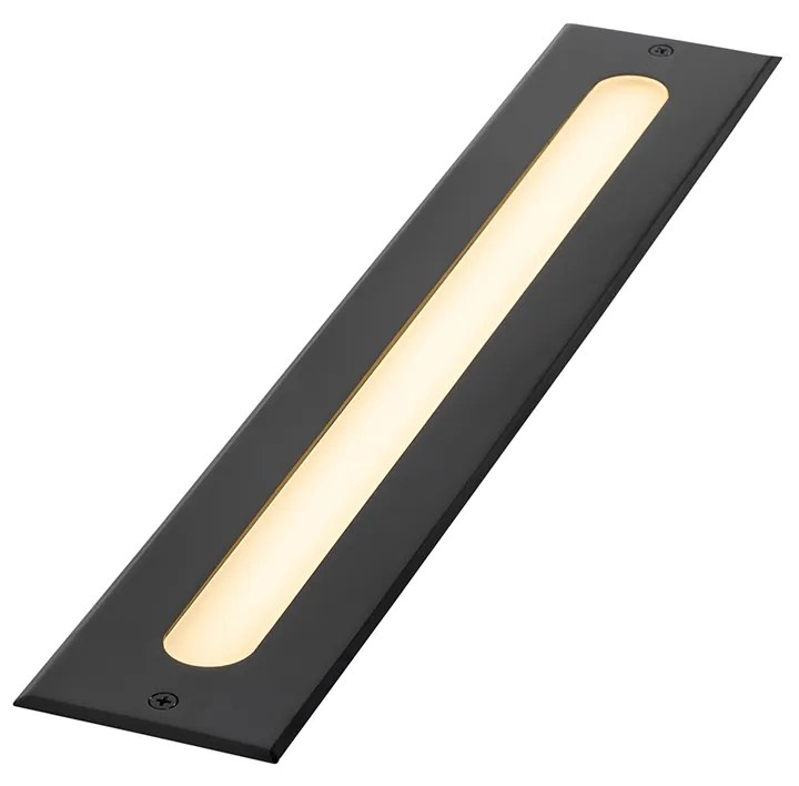 Moderne grondspot zwart 50 cm incl. LED IP65 - Eline
