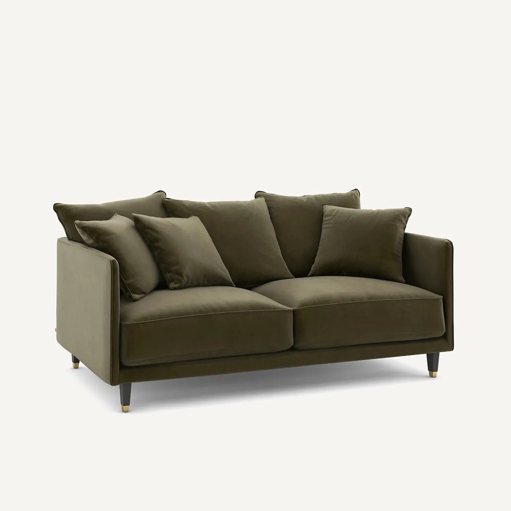 3-zits compacte fluwelen bank, Lazare