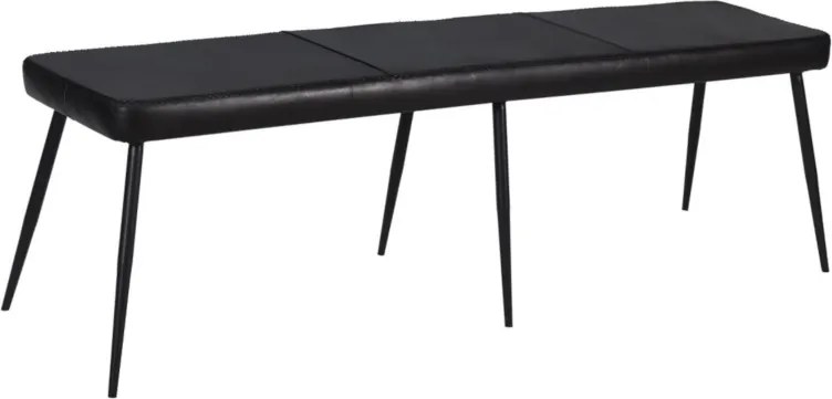 Eetkamerbank - Charleston - leer antraciet - 160 cm breed