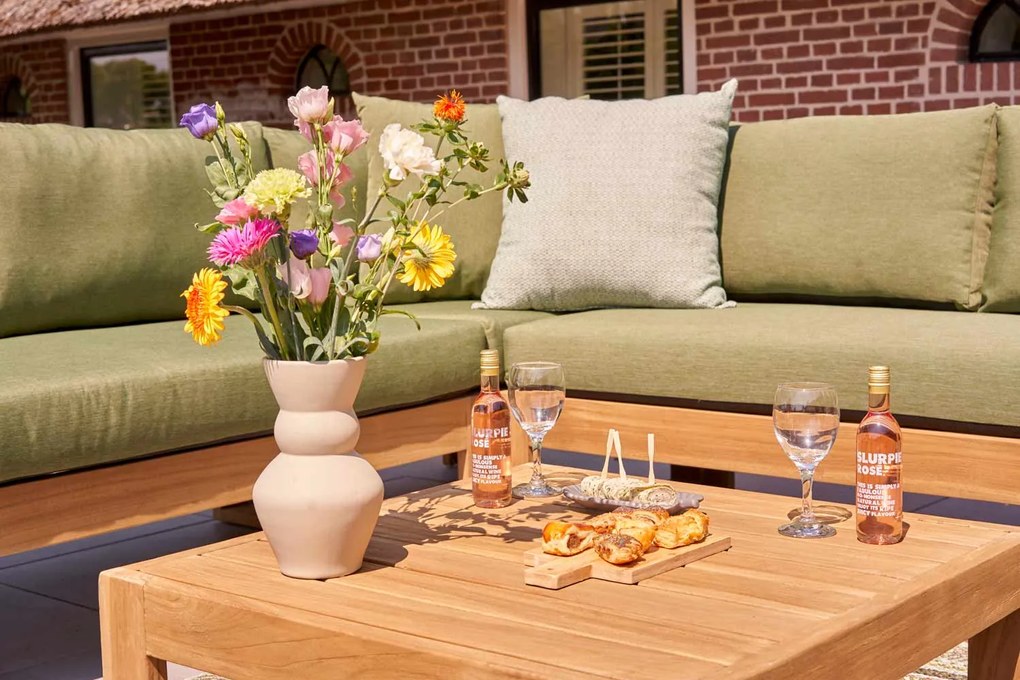 Hoek loungeset  Teak Old teak greywash 5 personen Garden Collections Newbury