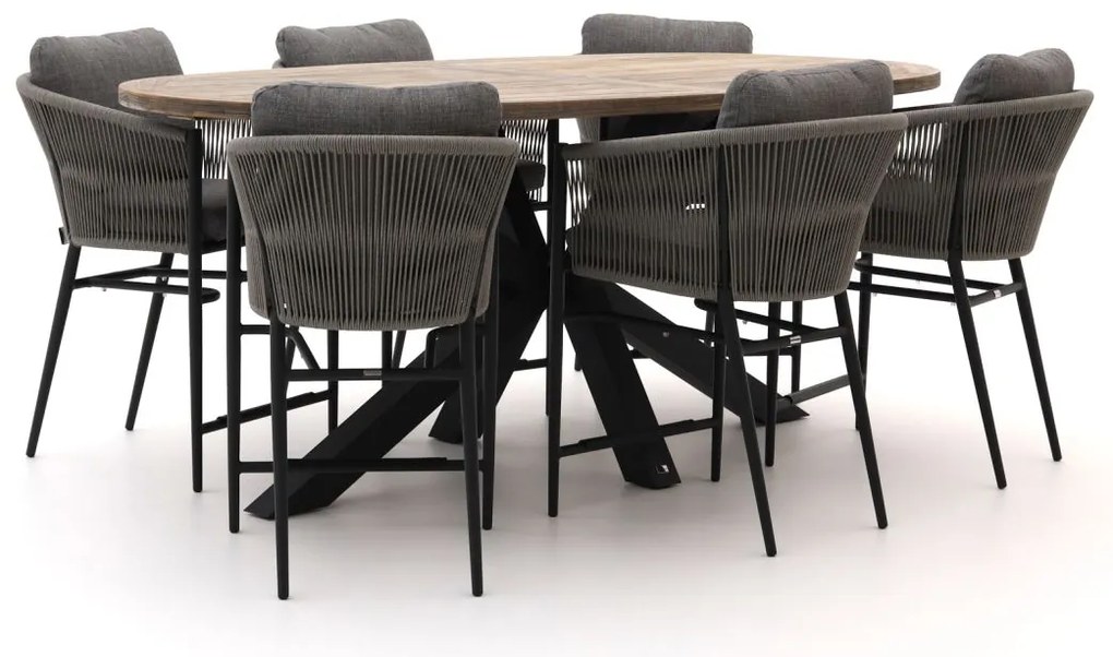 + 10% kassakorting | Diningset Bellagio  | 6 personen | Tuinset teakhout | 7-delig | Kees Smit Tuinmeubelen