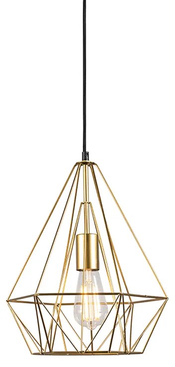 Smart industriële hanglamp goud incl. wifi ST64 - Carcass