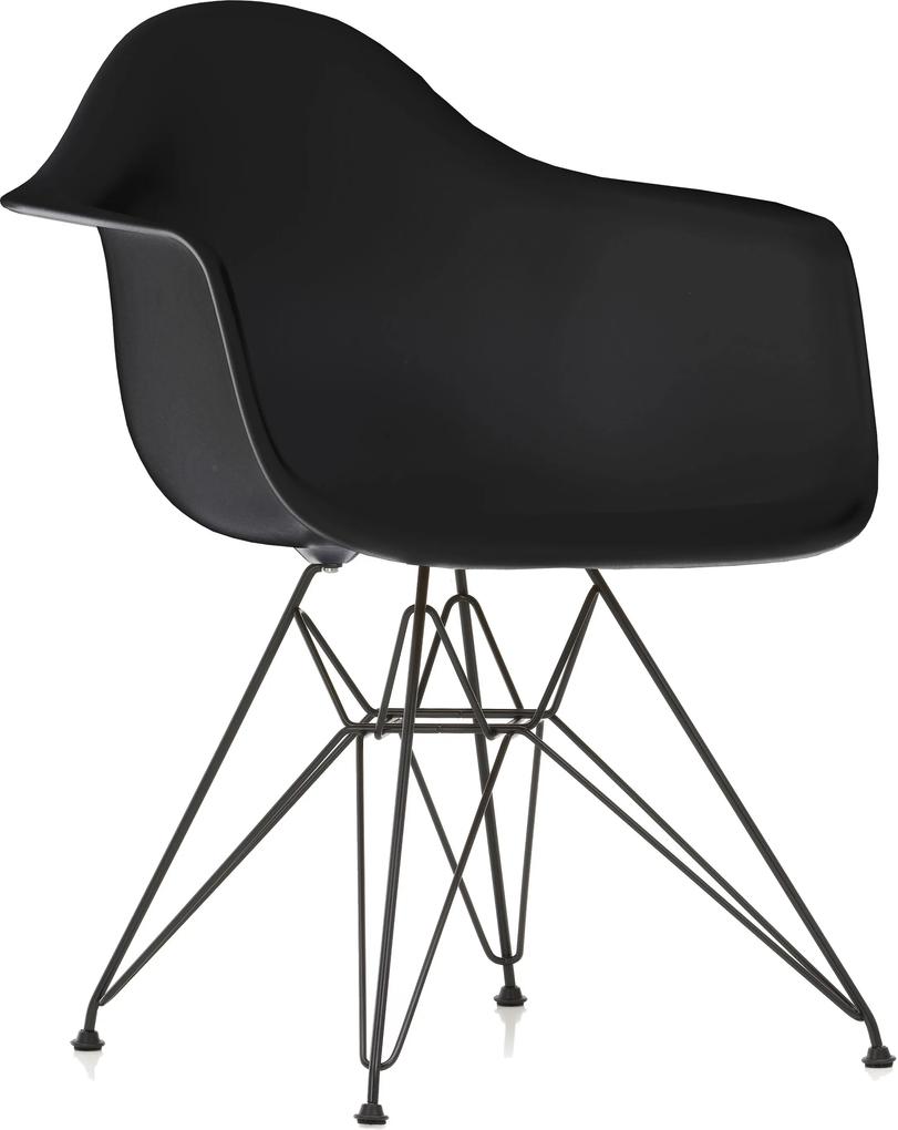 Vitra DAR stoel kuip basic dark onderstel zwart gepoedercoat