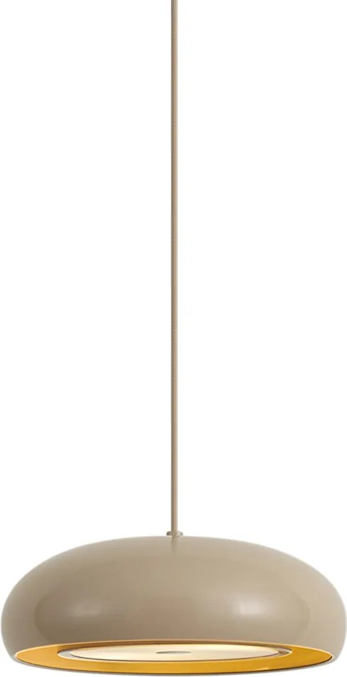 Retro hanglamp taupe met metalen kap 2-lichts - Macaron