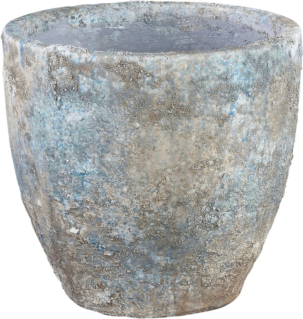 PTMD Collection | Bloempot Rossy lengte 35 cm x breedte 35 cm x hoogte 33 cm blauw bloempotten keramiek vazen & bloempotten | NADUVI outlet
