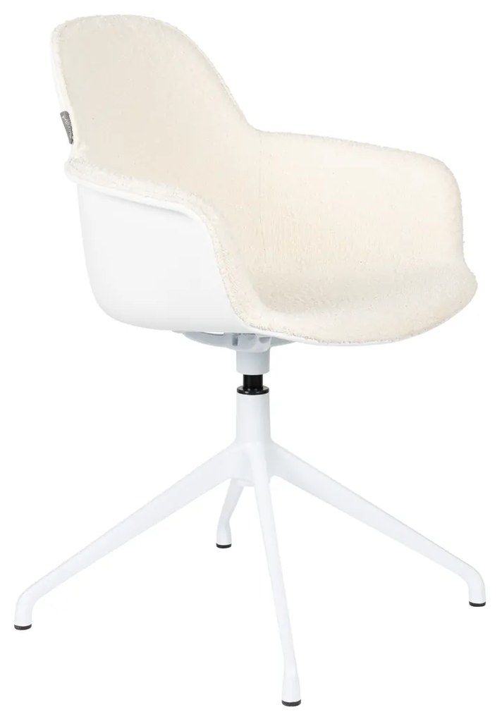 Zuiver Albert Kuip Swivel Witte Armstoel Draaibaar