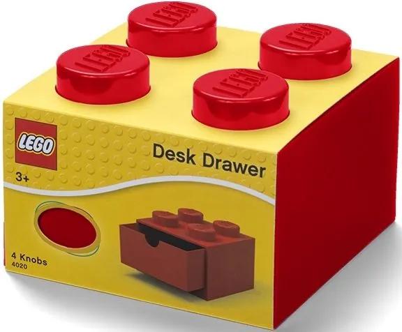 Opberglade Lego brick 4 rood