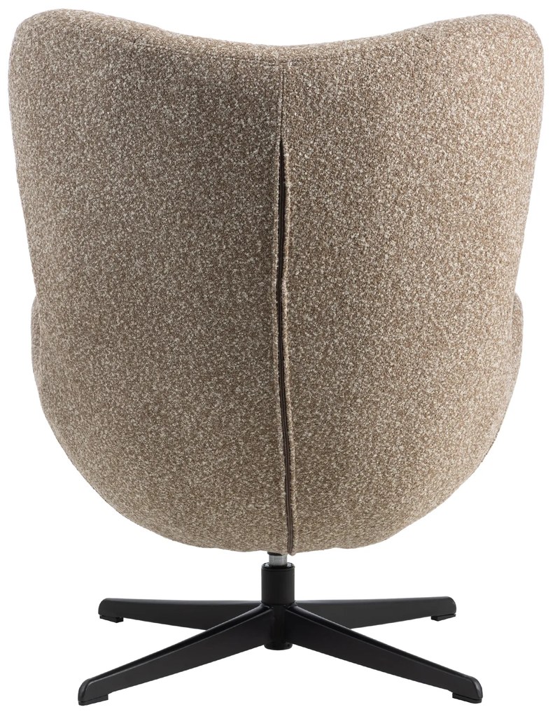 Oorfauteuil Modern Bruine Stof