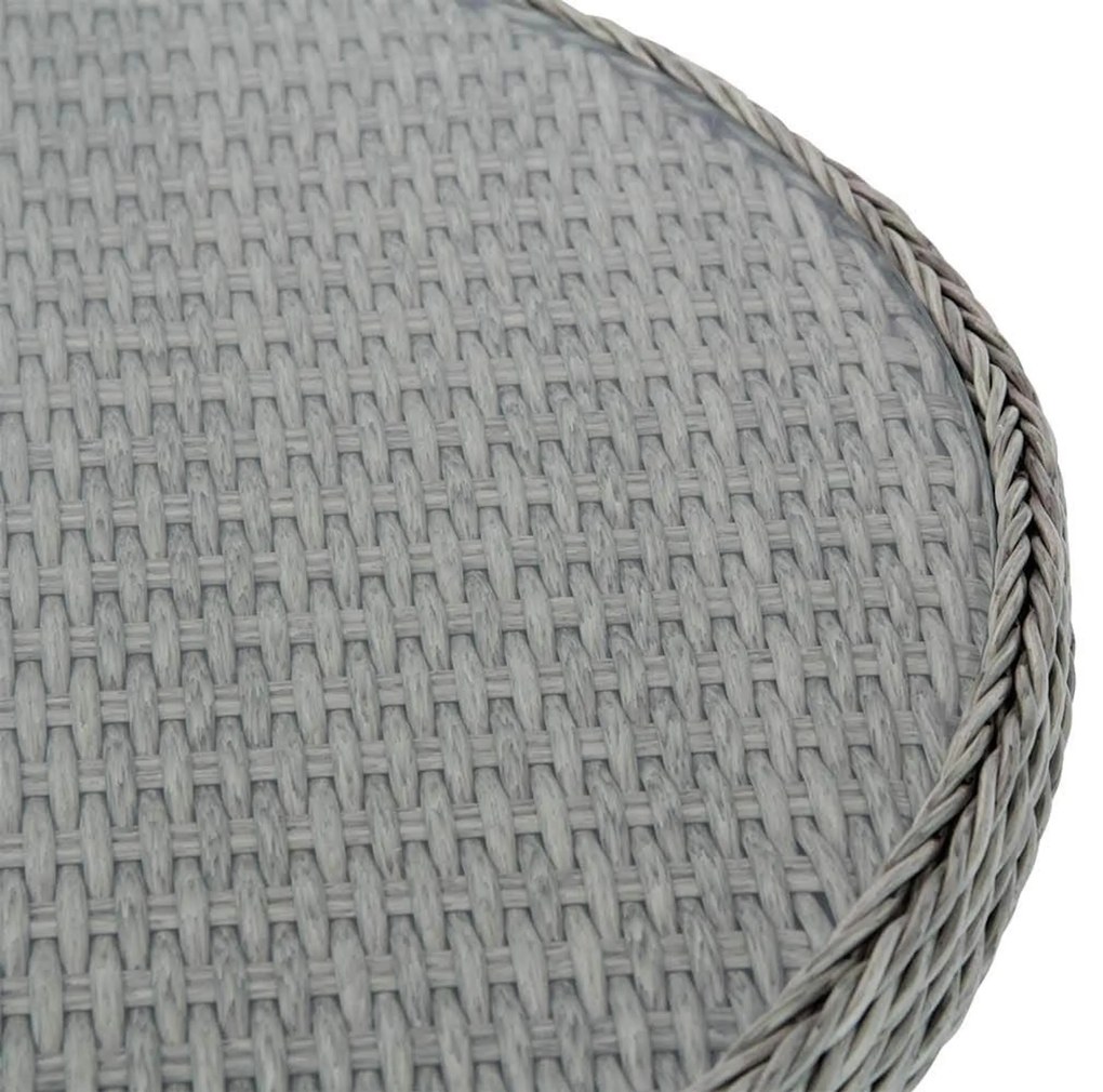 Tuinset Rond 4 personen 120 cm Wicker Grijs  Garden Collections Buckingham/Buckingham