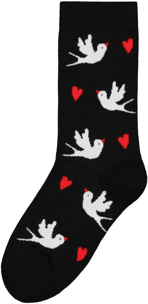 HEMA Sokken Met Katoen Lovebirds Zwart (zwart)