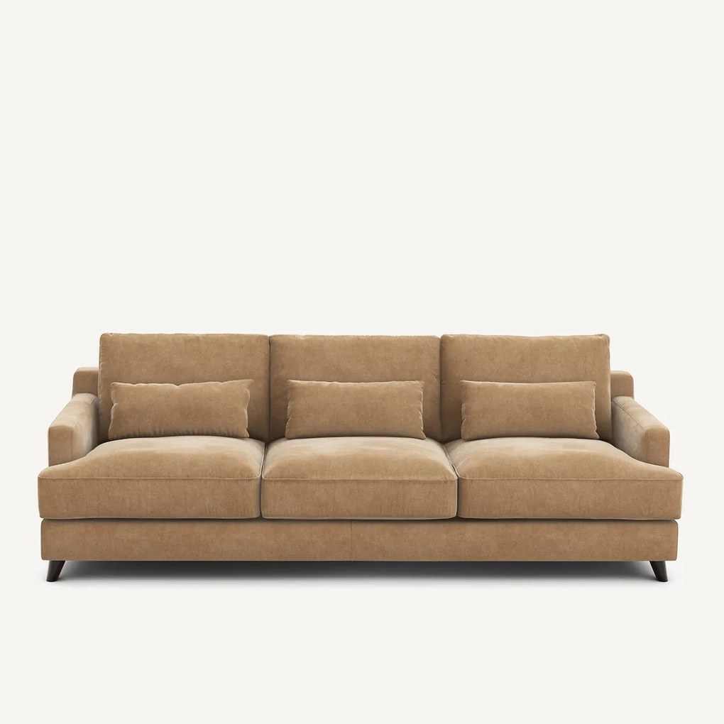 Bank 3- of 4-zits, van stonewashed fluweel, ALWINE