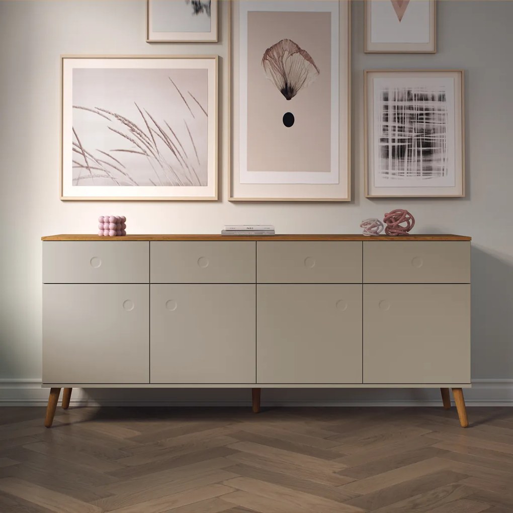 Tenzo Dot Groot Dressoir Taupe Scandinavisch