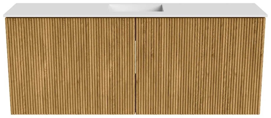 Mondiaz Joya 100cm toiletmeubel oak met wastafel faye midden 1 kraangat talc
