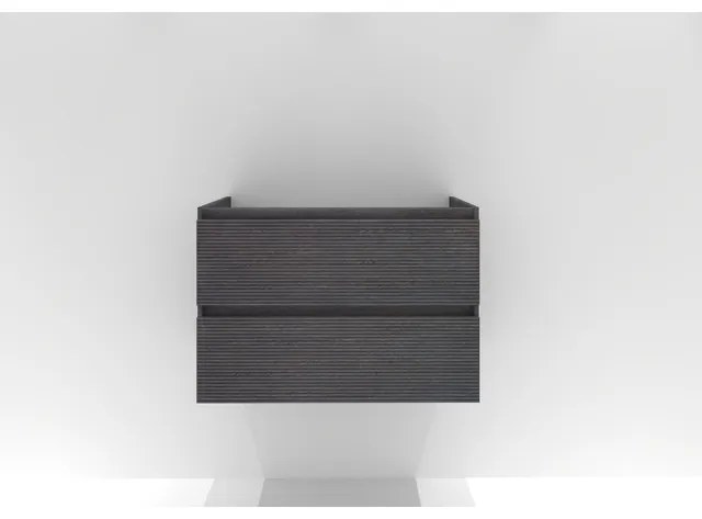 HR badmeubelen Infinity Wastafelonderkast - 80x44.8x55cm - 3D-front - 2 lades - greeploos - wenge 75043678