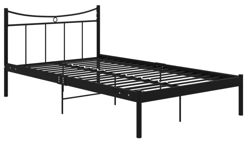 vidaXL Bedframe metaal zwart 120x200 cm