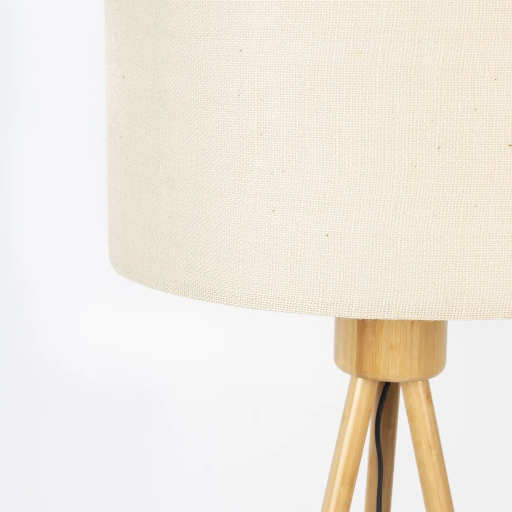 Zuiver Fan Bamboo Houten Driepoot Vloerlamp