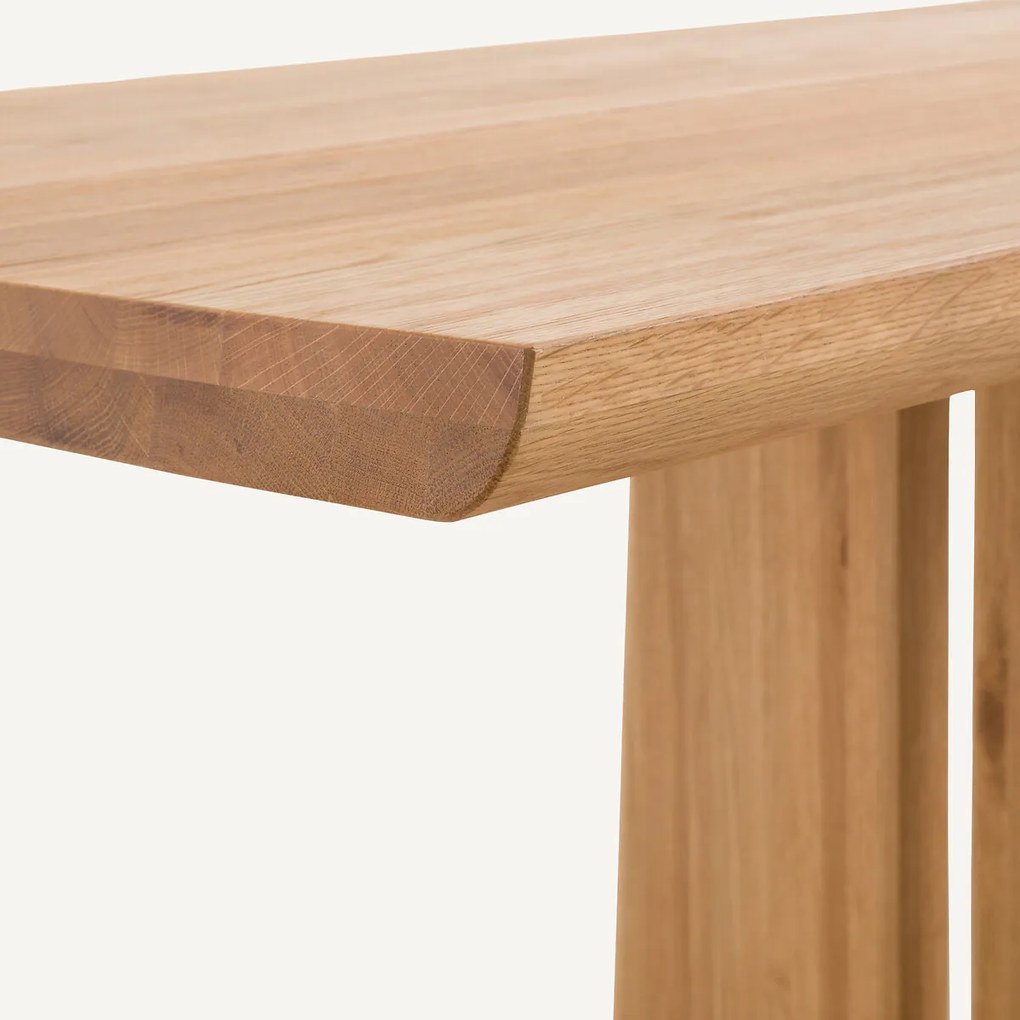 Tafel in massief eik, gezandstraald, Boecy