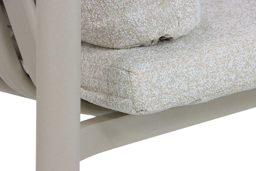 Tuinset 4 personen 200 cm Aluminium Taupe Santika Furniture Santika