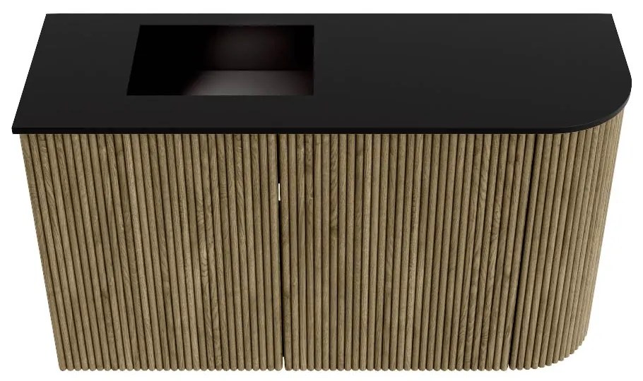 Mondiaz Joya 70cm toiletmeubel ronding rechts dusk met wastafel faye links 1 kraangat urban
