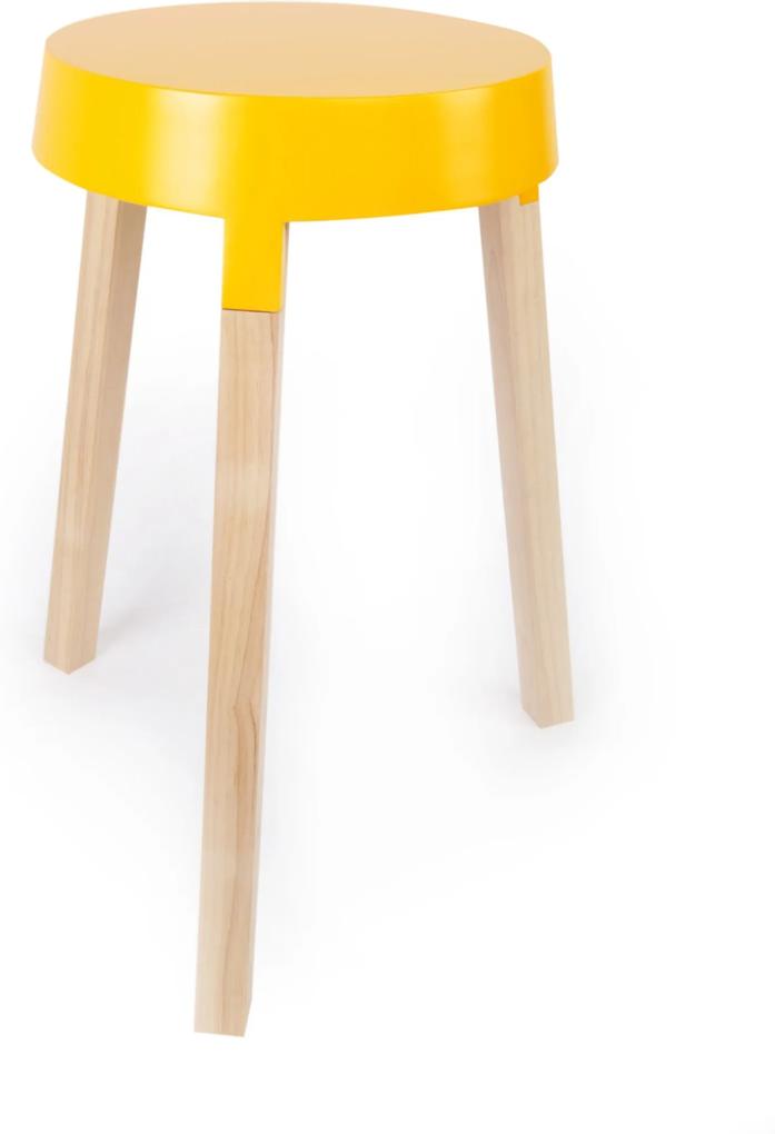 XLBoom | Bijzettafel Timber M diameter 40 cm x hoogte 70 cm naturel, wit bijzettafels mdf, hout tafels meubels | NADUVI outlet