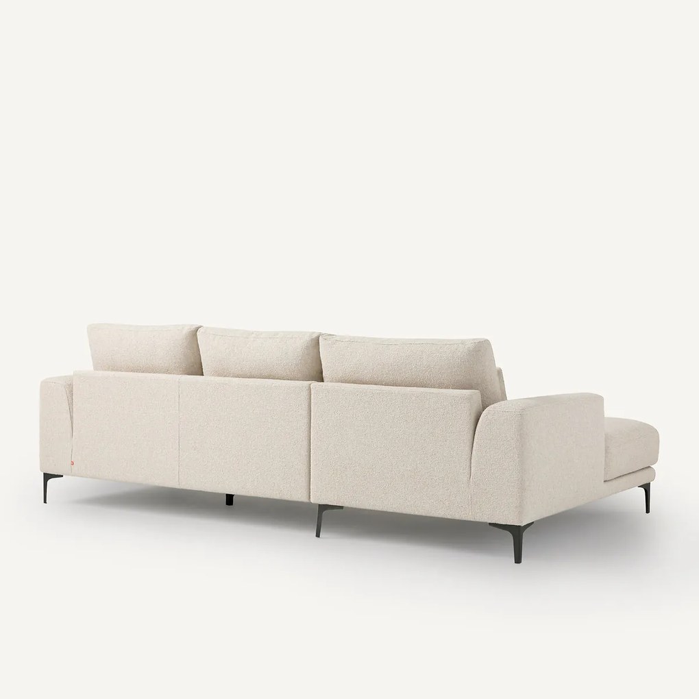 Zitbank met hoek links in bouclé, Marsile