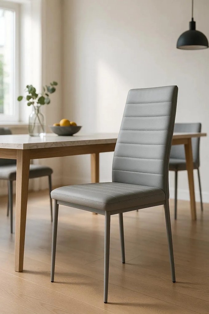 Pak 4 Lauter Kunstlederen Stoelen