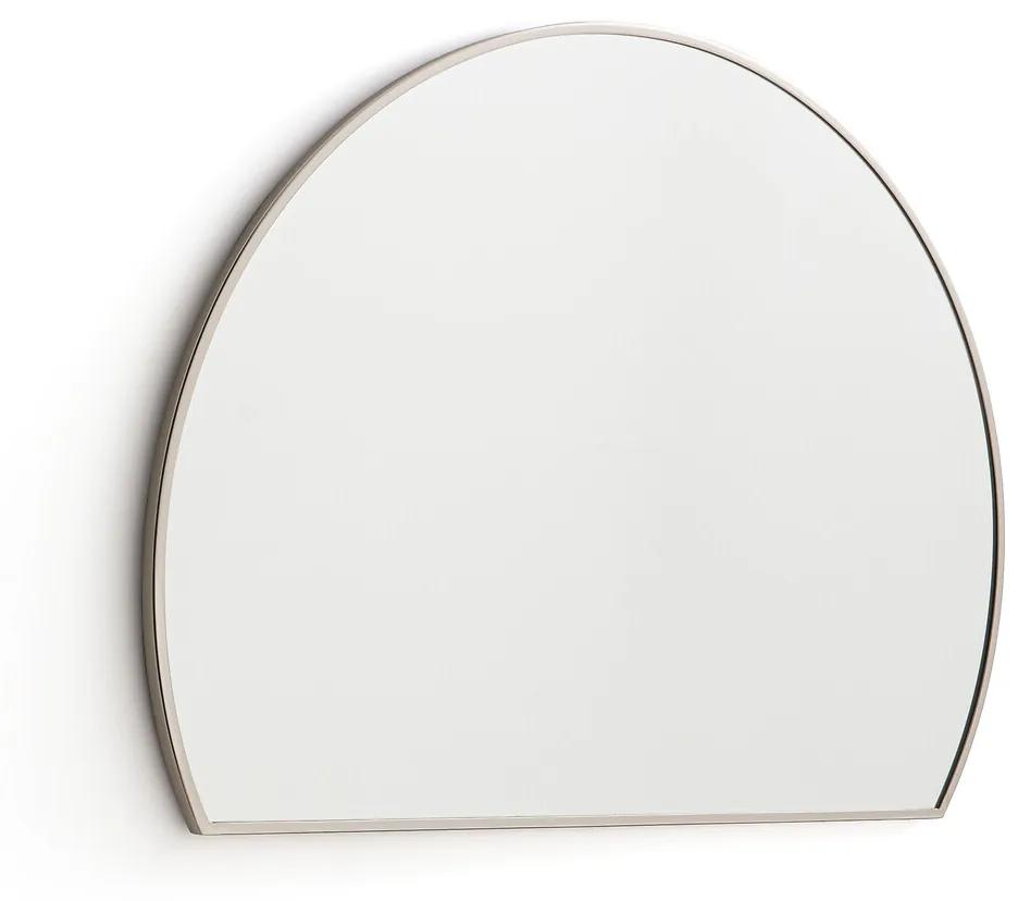 Halfronde spiegel satijn nikkel H60cm, Caligone
