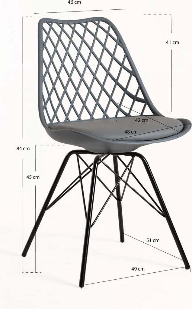 Pakket 4 Stoelen van Iron Mima