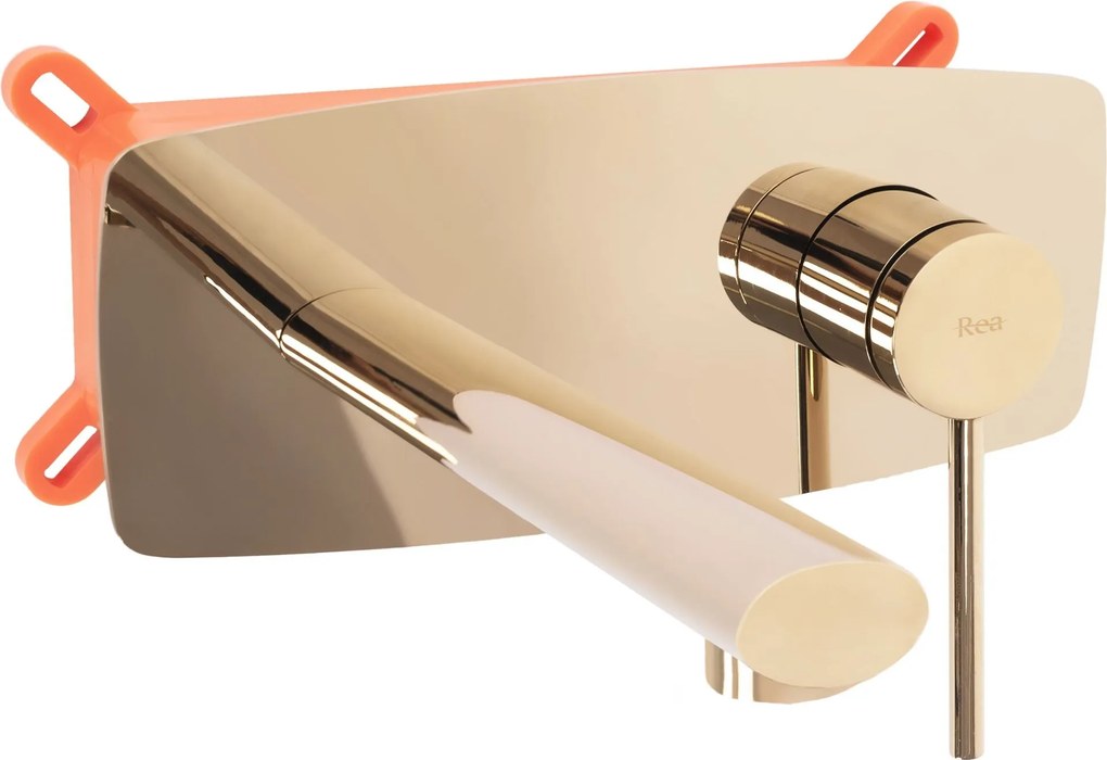 Inbouw wastafelkraan Rea Oval Gold + BOX