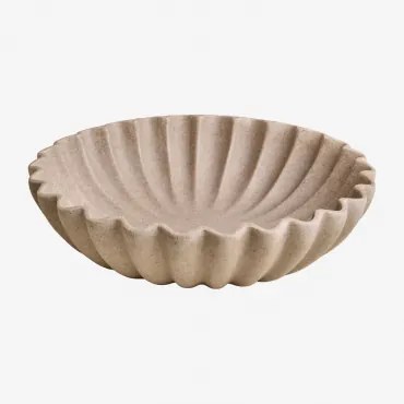 Avelin Decoratieve Schaal Van Hars Ø35 Cm & Licht Zandbruin - Sklum